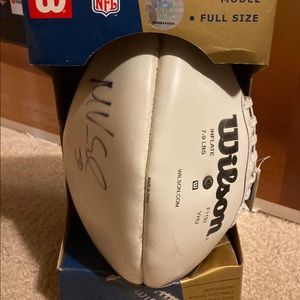 mike vrabel autographed football